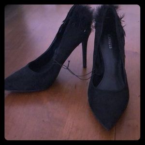 Never worn express black heels size 7
